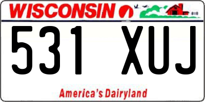WI license plate 531XUJ