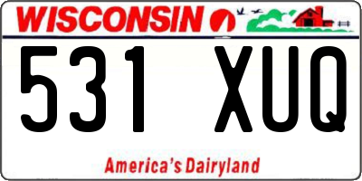 WI license plate 531XUQ