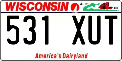 WI license plate 531XUT