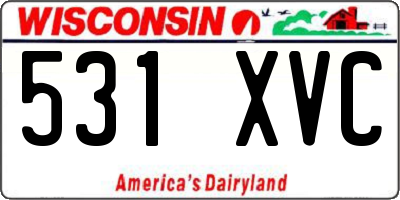 WI license plate 531XVC