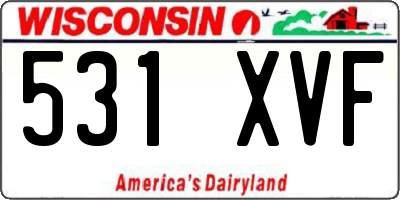 WI license plate 531XVF