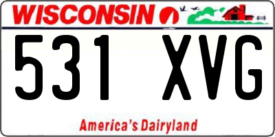 WI license plate 531XVG