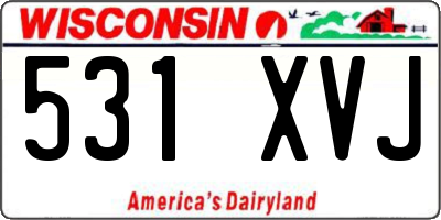 WI license plate 531XVJ