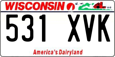 WI license plate 531XVK