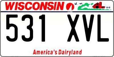 WI license plate 531XVL