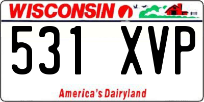 WI license plate 531XVP