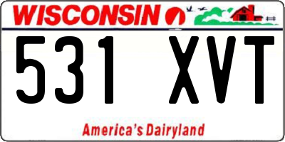 WI license plate 531XVT