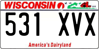 WI license plate 531XVX