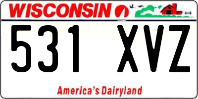 WI license plate 531XVZ