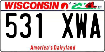 WI license plate 531XWA