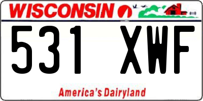 WI license plate 531XWF