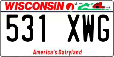 WI license plate 531XWG
