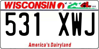 WI license plate 531XWJ