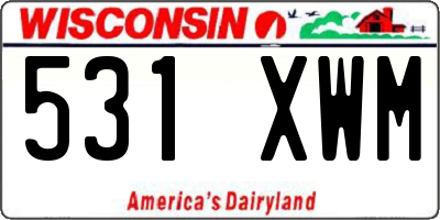 WI license plate 531XWM