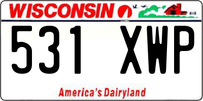 WI license plate 531XWP