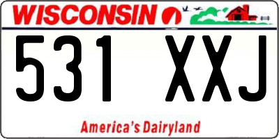 WI license plate 531XXJ