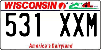 WI license plate 531XXM