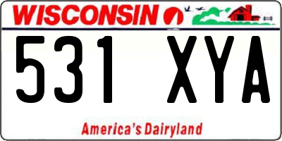 WI license plate 531XYA