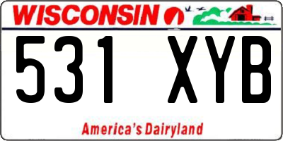 WI license plate 531XYB