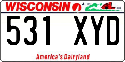 WI license plate 531XYD