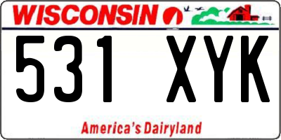 WI license plate 531XYK