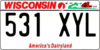 WI license plate 531XYL