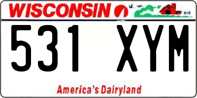 WI license plate 531XYM