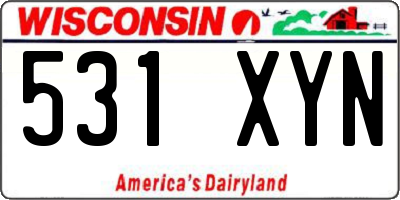 WI license plate 531XYN