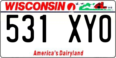 WI license plate 531XYO