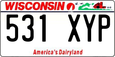 WI license plate 531XYP