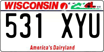 WI license plate 531XYU