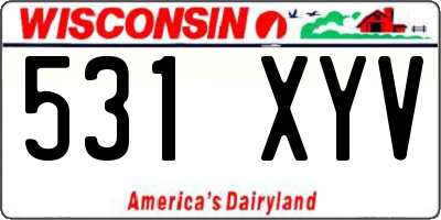 WI license plate 531XYV