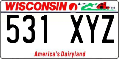 WI license plate 531XYZ