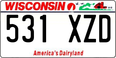 WI license plate 531XZD