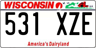 WI license plate 531XZE