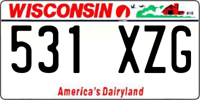 WI license plate 531XZG
