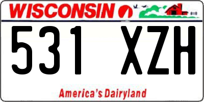 WI license plate 531XZH