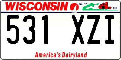 WI license plate 531XZI