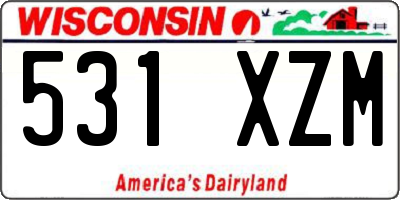 WI license plate 531XZM