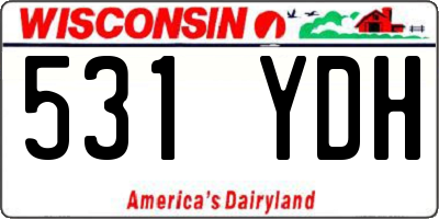 WI license plate 531YDH