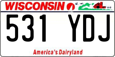 WI license plate 531YDJ