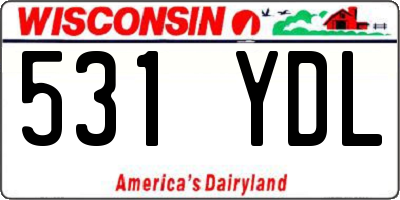 WI license plate 531YDL
