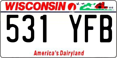 WI license plate 531YFB