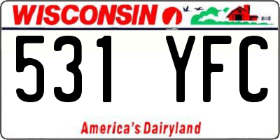 WI license plate 531YFC