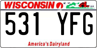 WI license plate 531YFG