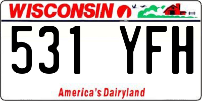 WI license plate 531YFH