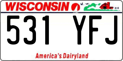 WI license plate 531YFJ