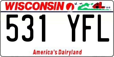 WI license plate 531YFL