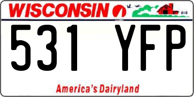 WI license plate 531YFP