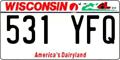 WI license plate 531YFQ
